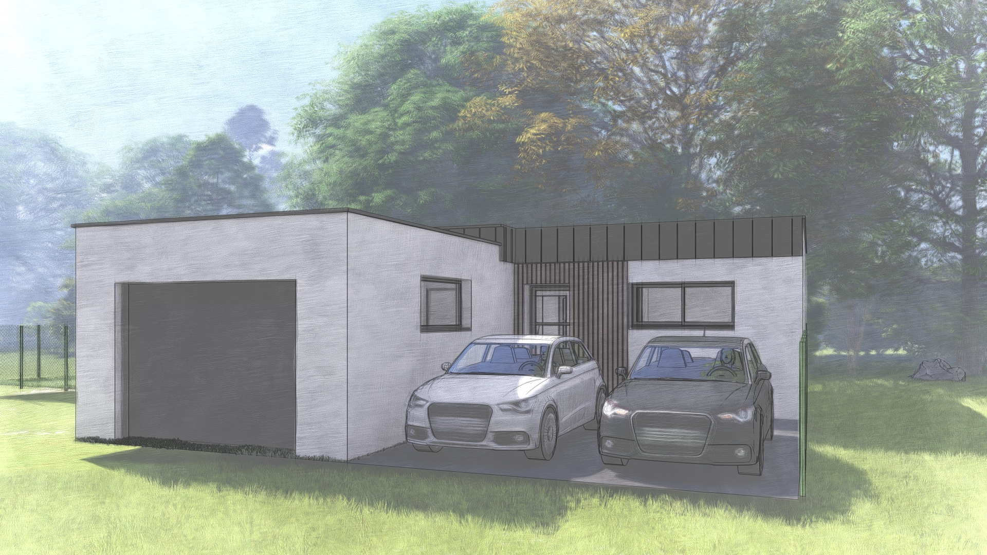 Projet 3D d'une maison à Vannes dans le morbihan